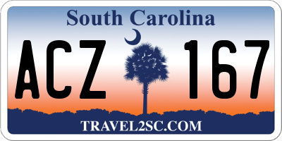 SC license plate ACZ167