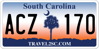 SC license plate ACZ170