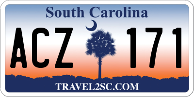 SC license plate ACZ171