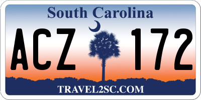 SC license plate ACZ172
