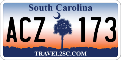 SC license plate ACZ173