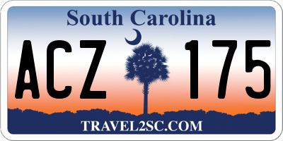 SC license plate ACZ175