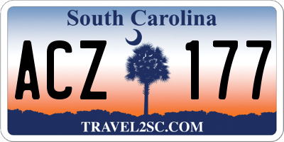 SC license plate ACZ177