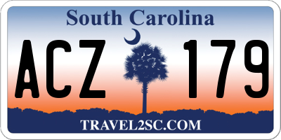 SC license plate ACZ179