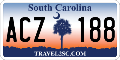 SC license plate ACZ188