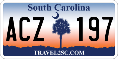 SC license plate ACZ197