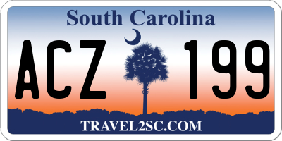 SC license plate ACZ199