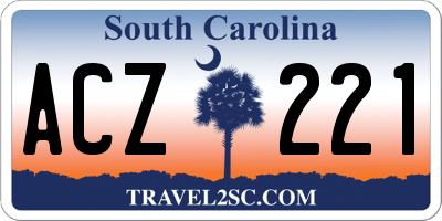 SC license plate ACZ221