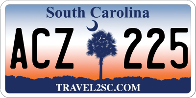 SC license plate ACZ225
