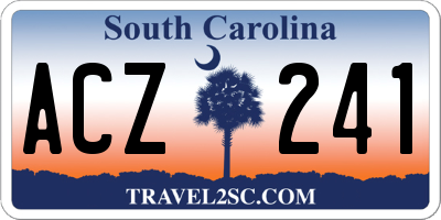 SC license plate ACZ241