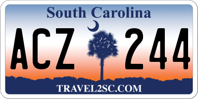 SC license plate ACZ244