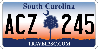 SC license plate ACZ245