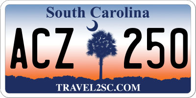 SC license plate ACZ250
