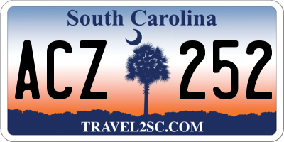 SC license plate ACZ252