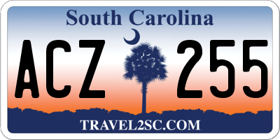 SC license plate ACZ255
