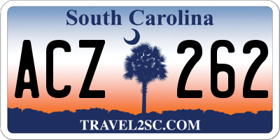 SC license plate ACZ262