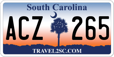 SC license plate ACZ265