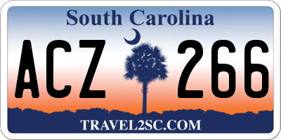 SC license plate ACZ266