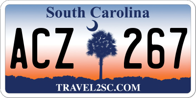 SC license plate ACZ267