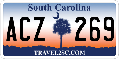 SC license plate ACZ269