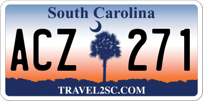 SC license plate ACZ271