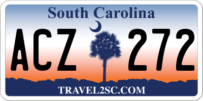 SC license plate ACZ272