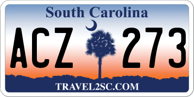 SC license plate ACZ273