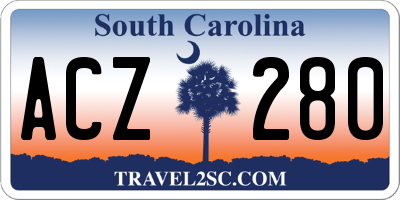 SC license plate ACZ280