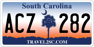 SC license plate ACZ282