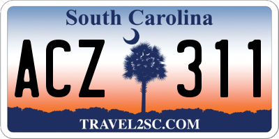 SC license plate ACZ311