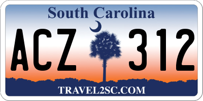 SC license plate ACZ312