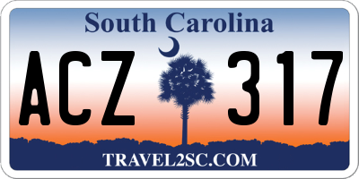 SC license plate ACZ317