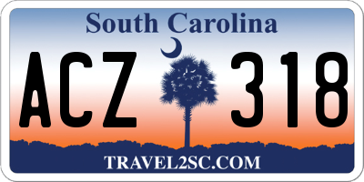 SC license plate ACZ318
