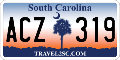 SC license plate ACZ319