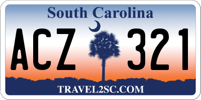 SC license plate ACZ321