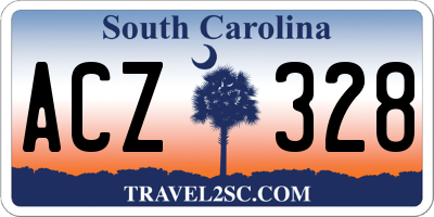 SC license plate ACZ328