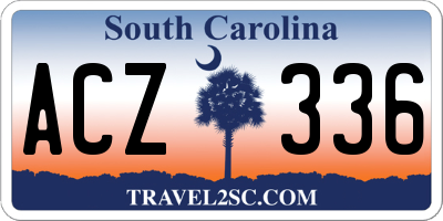 SC license plate ACZ336