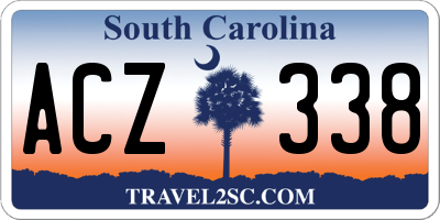 SC license plate ACZ338