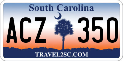 SC license plate ACZ350