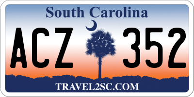 SC license plate ACZ352