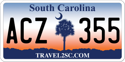 SC license plate ACZ355