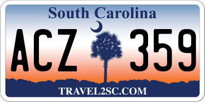 SC license plate ACZ359