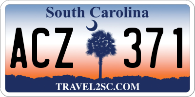 SC license plate ACZ371