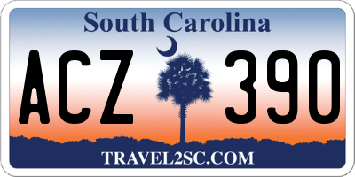 SC license plate ACZ390