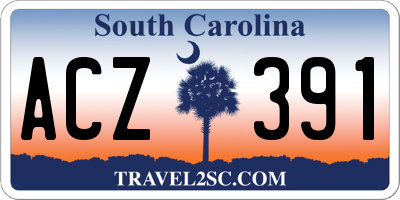 SC license plate ACZ391