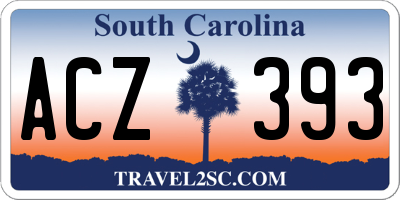 SC license plate ACZ393