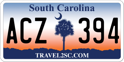SC license plate ACZ394