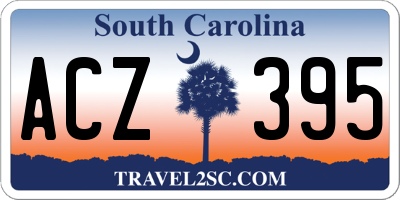 SC license plate ACZ395