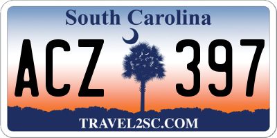 SC license plate ACZ397