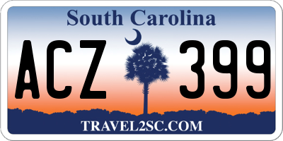 SC license plate ACZ399